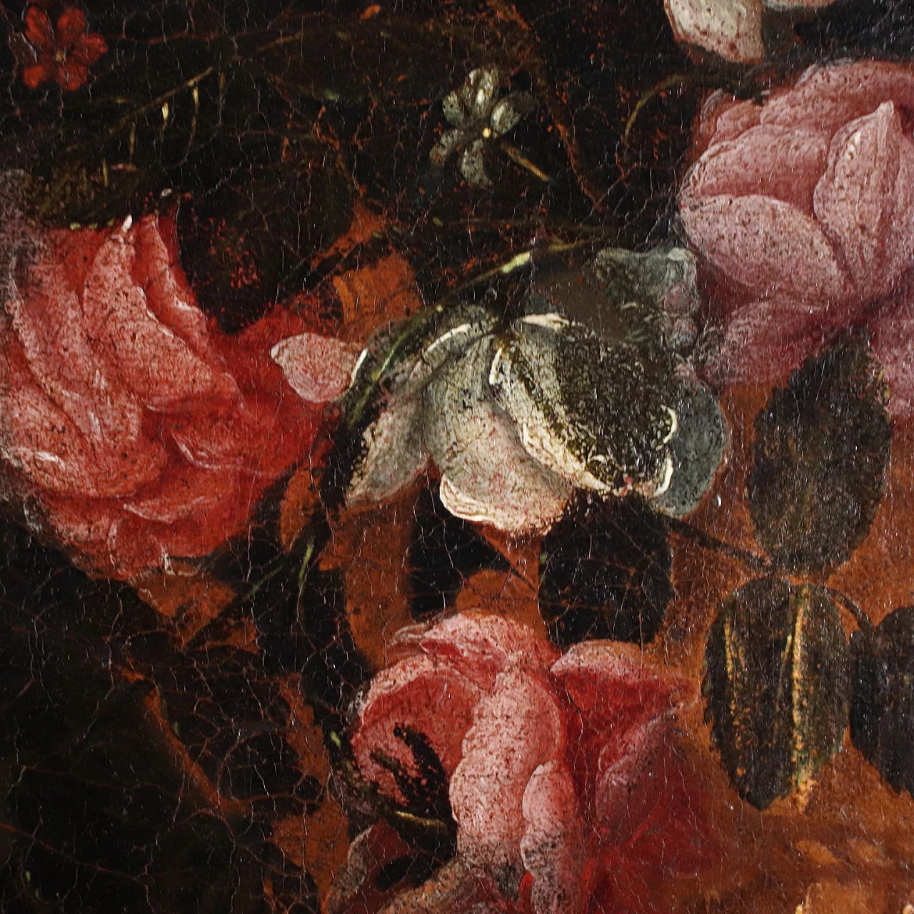 Still Life with fruit and flowers, oil on canvas, 17th century 5