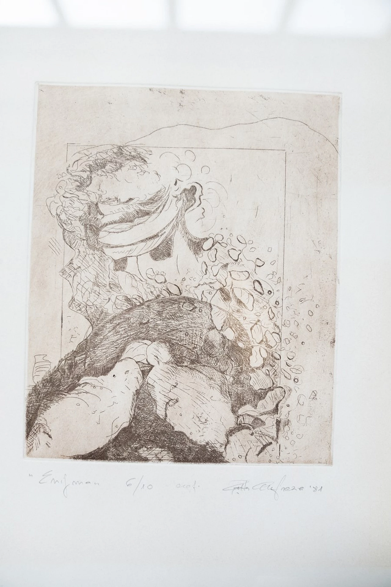 Adolescente - Enigma, coppia di disegni a inchiostro, anni '80 12