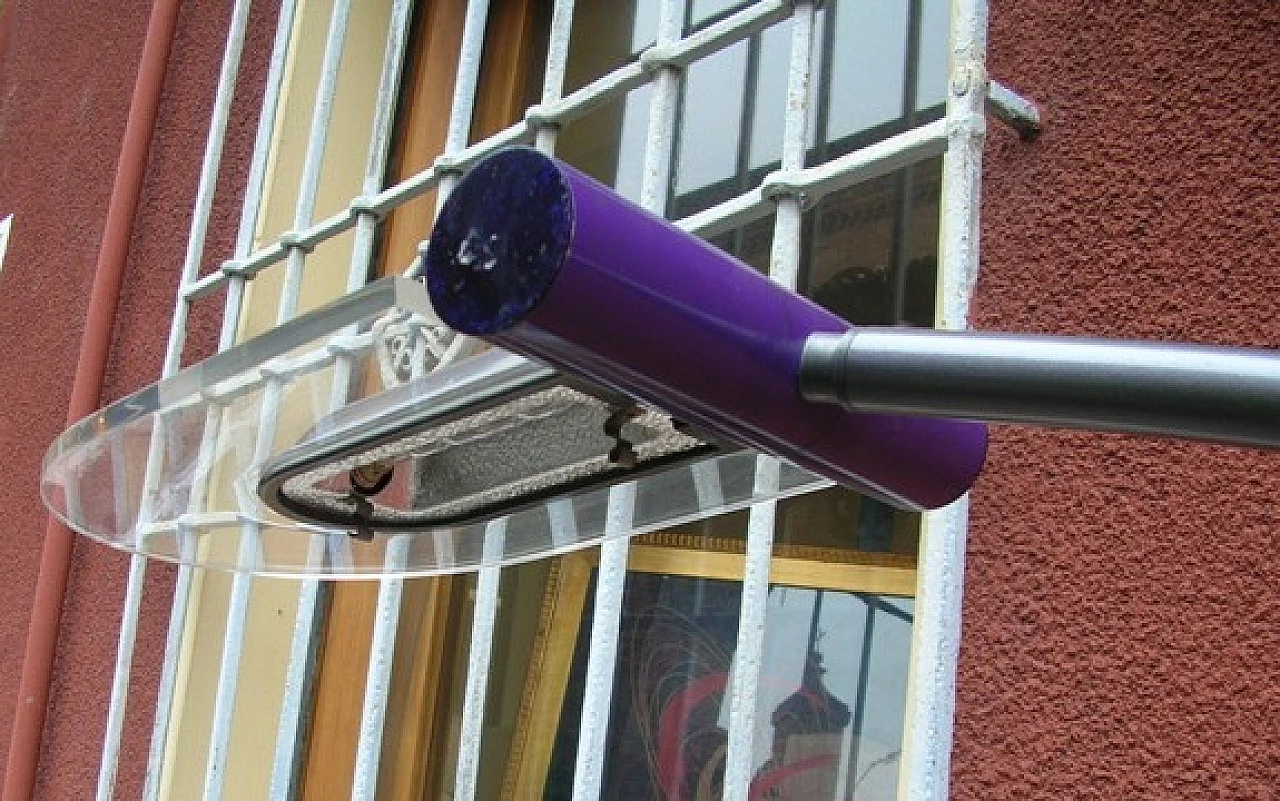 Arched floor lamp with marble base, 1980s 4