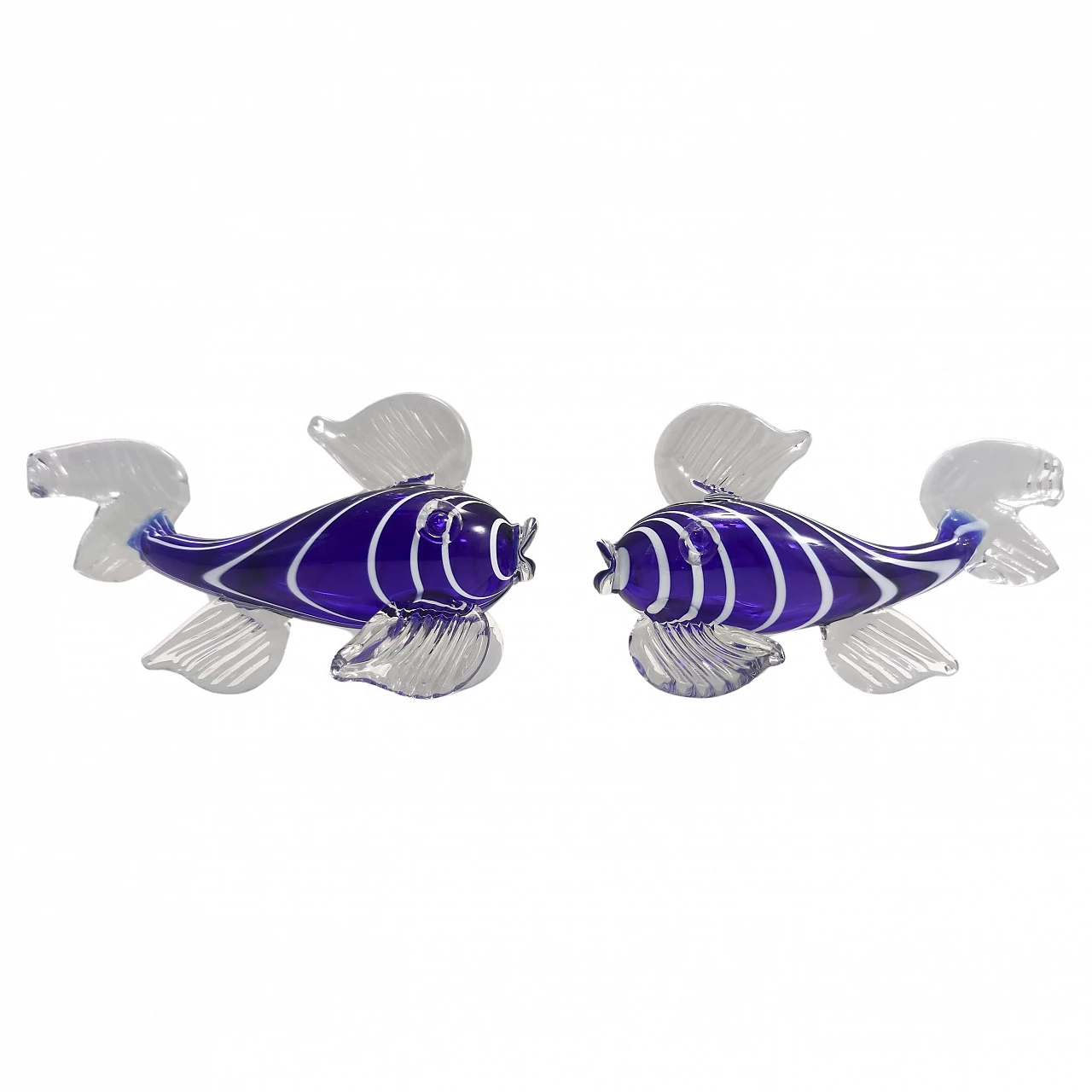 Pair of Murano glass figurines of fish, 1960s 1