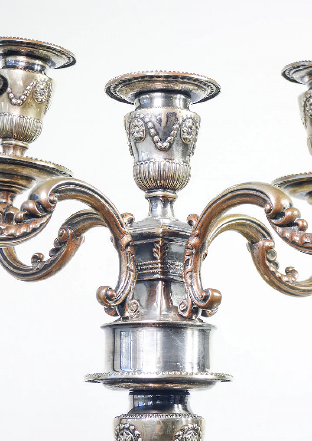 Louis XVI style Old Sheffield candelabrum, 19th century 7
