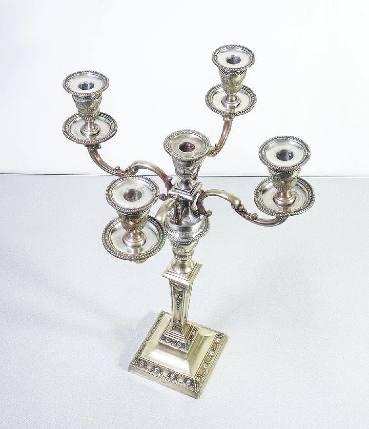 Louis XVI style Old Sheffield candelabrum, 19th century 9