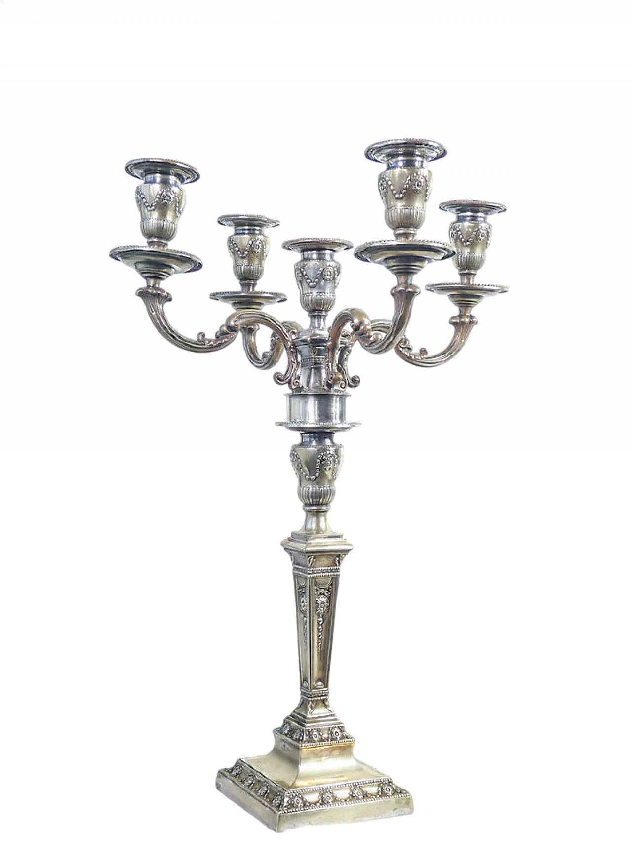 Louis XVI style Old Sheffield candelabrum, 19th century 13