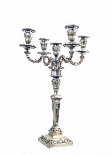 Louis XVI style Old Sheffield candelabrum, 19th century