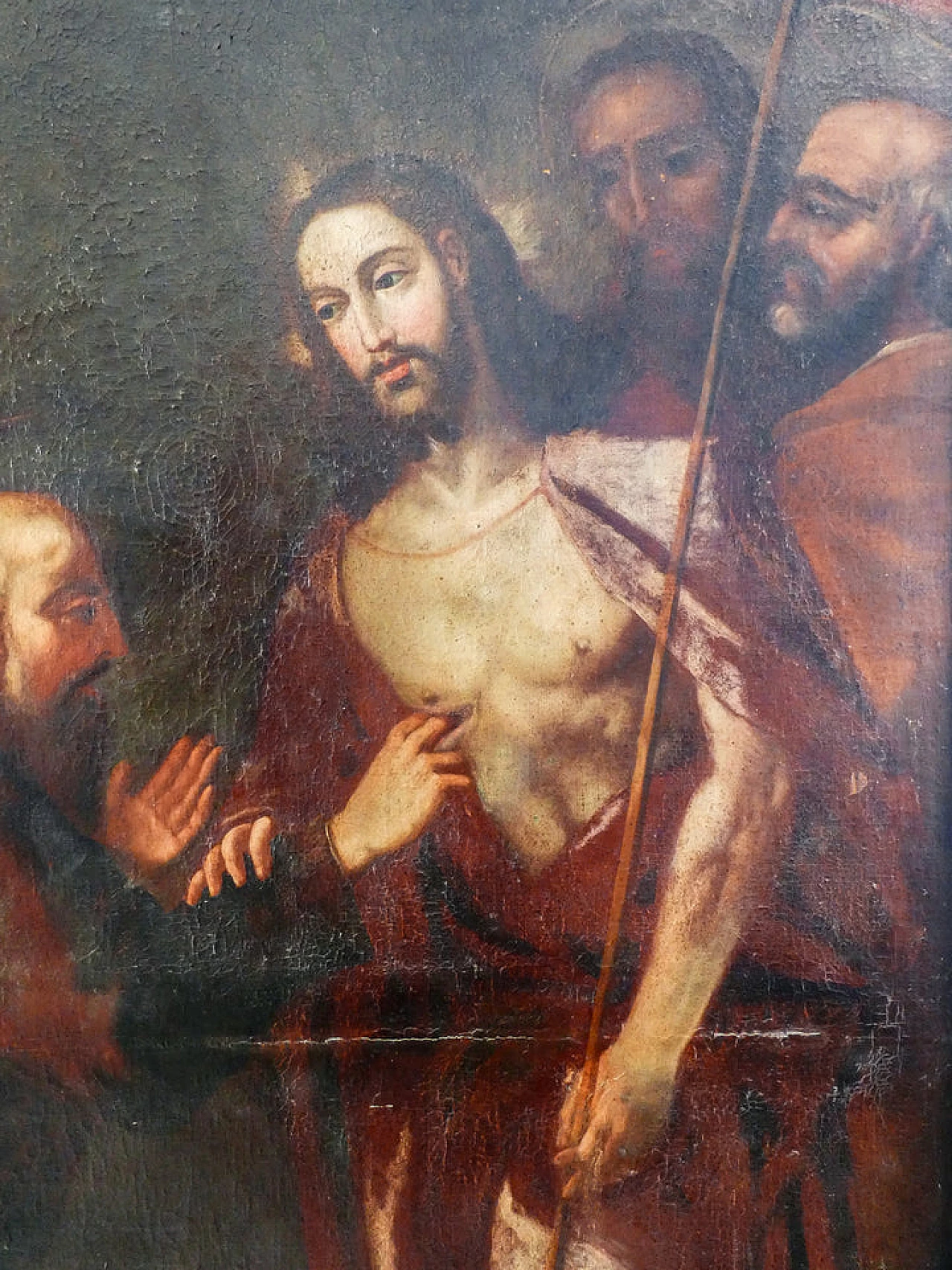 Incredulità di Tommaso, dipinto a olio su tela, '600 2