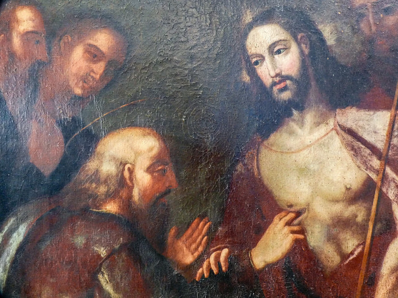 Incredulità di Tommaso, dipinto a olio su tela, '600 6