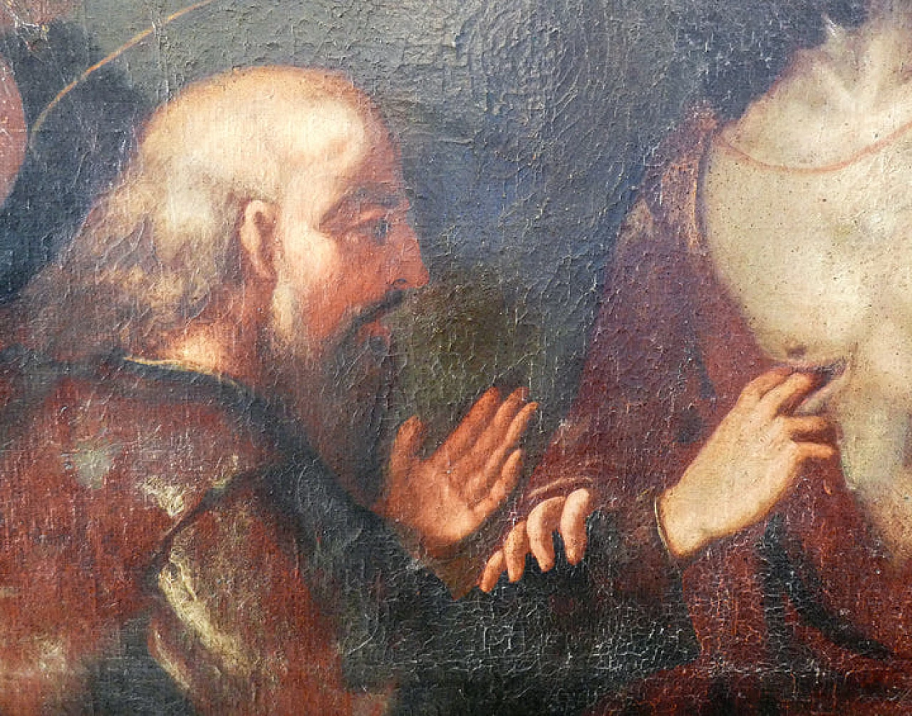 Incredulity of Thomas, oil painting on canvas, 17th century 7