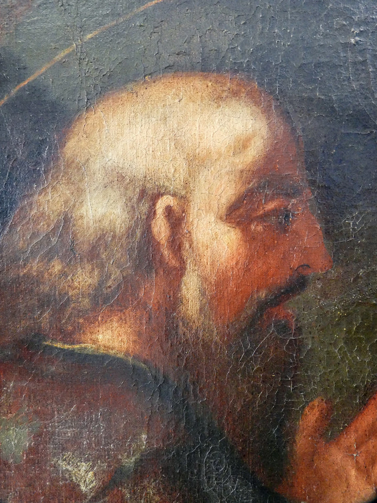 Incredulity of Thomas, oil painting on canvas, 17th century 8