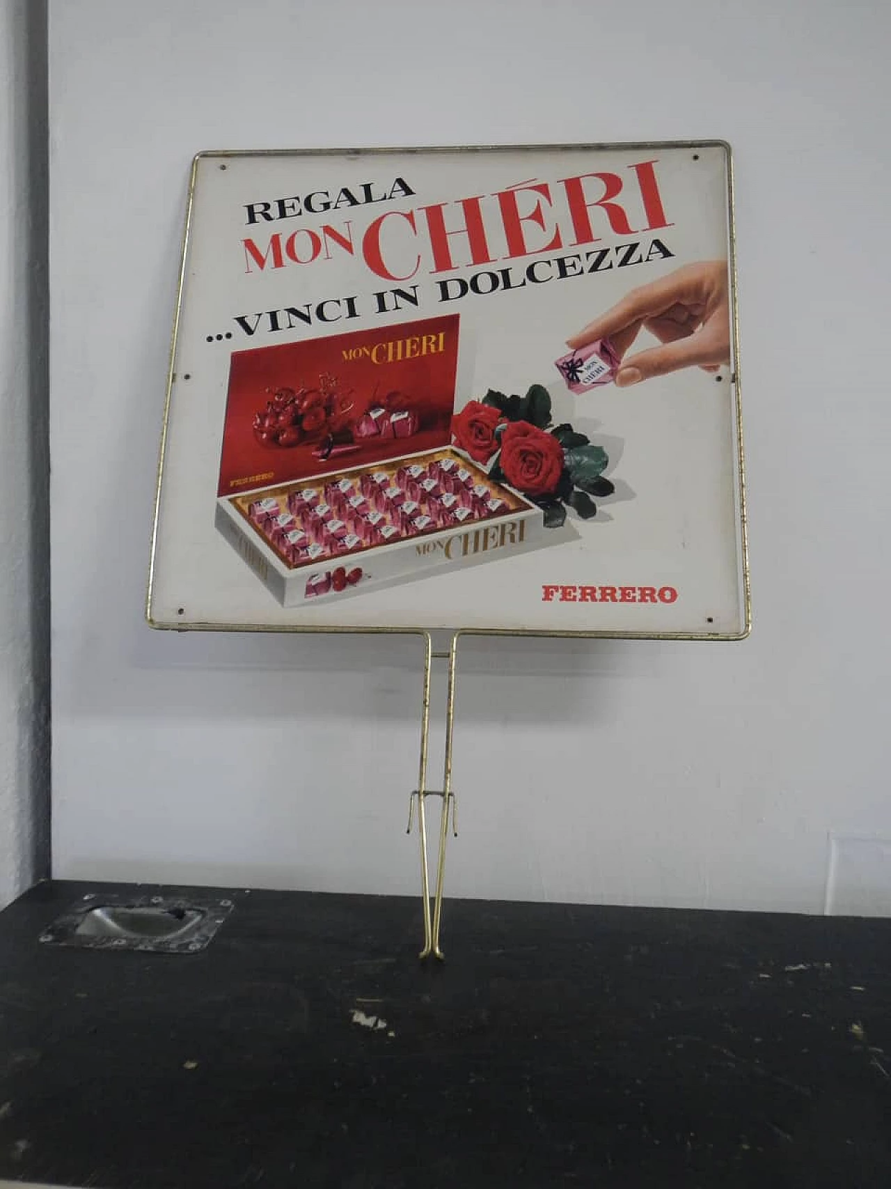 Double-sided sign of Mon Chéri Ferrero, 1970s 1