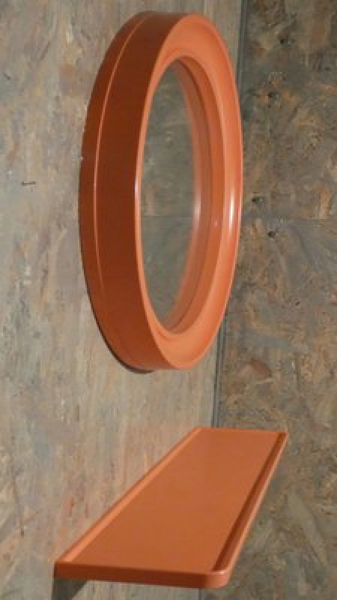 Specchio America con mensola Dora di Carrara & Matta, anni '70 2