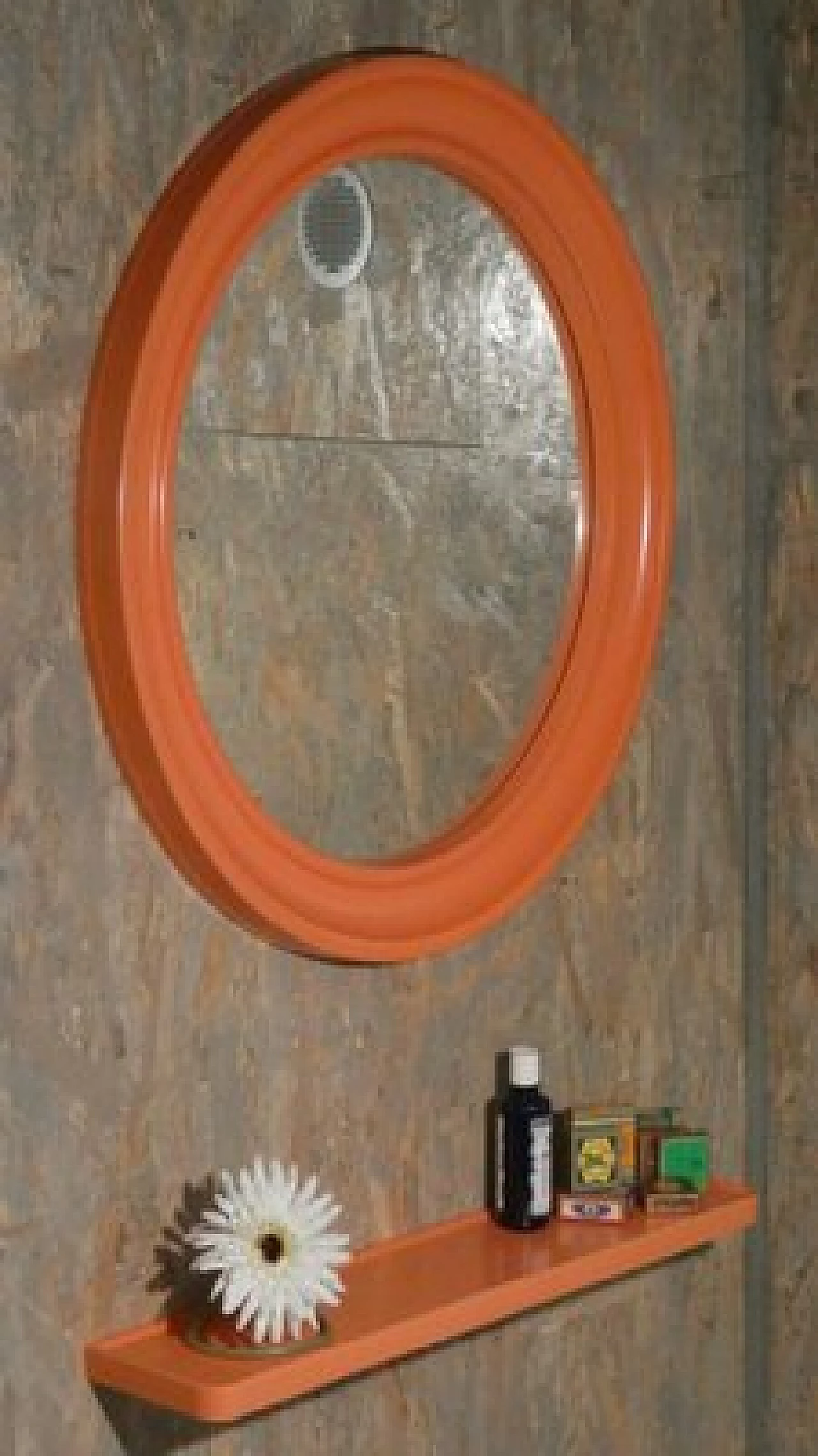 Specchio America con mensola Dora di Carrara & Matta, anni '70 3