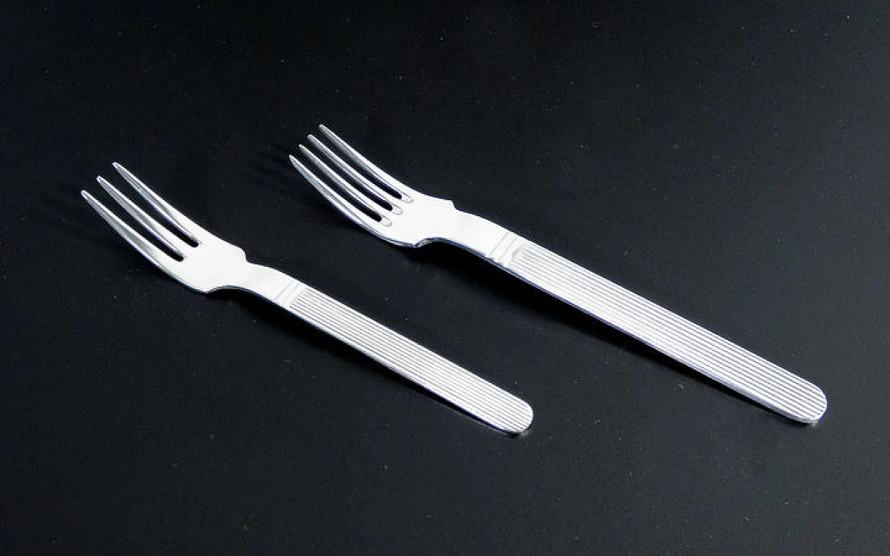 12 Forks in 18/10 steel by Arthur Krupp, 1970s 2
