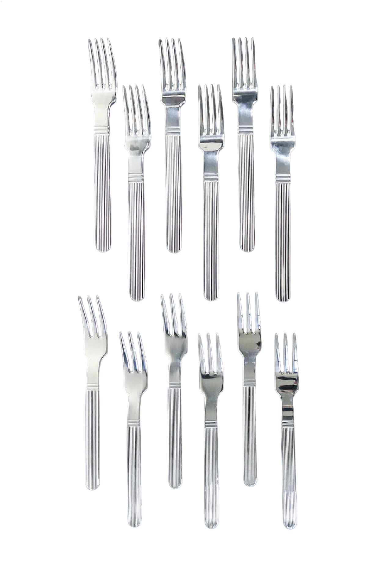 12 Forks in 18/10 steel by Arthur Krupp, 1970s 9
