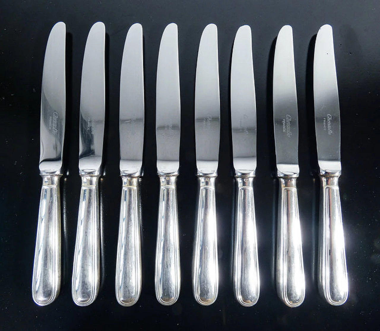 Silver metal Albi cutlery service by Christofle, 1970s 3