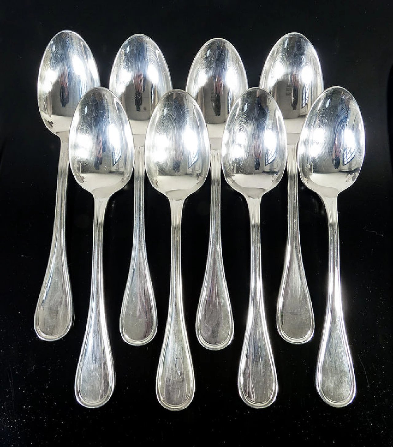 Silver metal Albi cutlery service by Christofle, 1970s 5