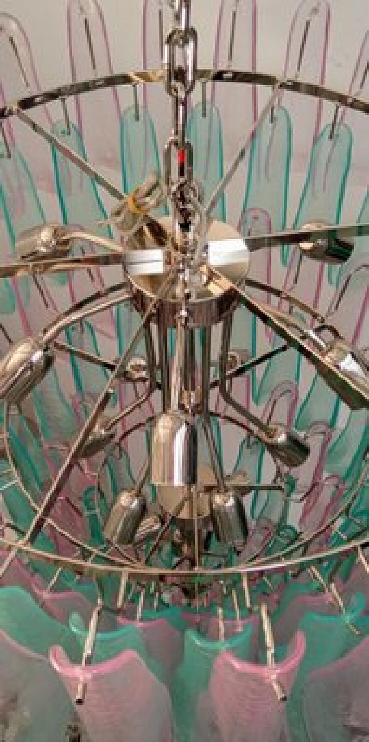 Chandelier with colored Murano glass selle 16