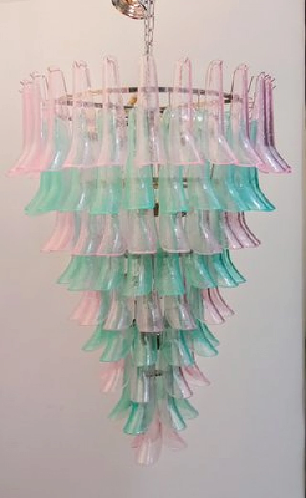 Chandelier with colored Murano glass selle 22