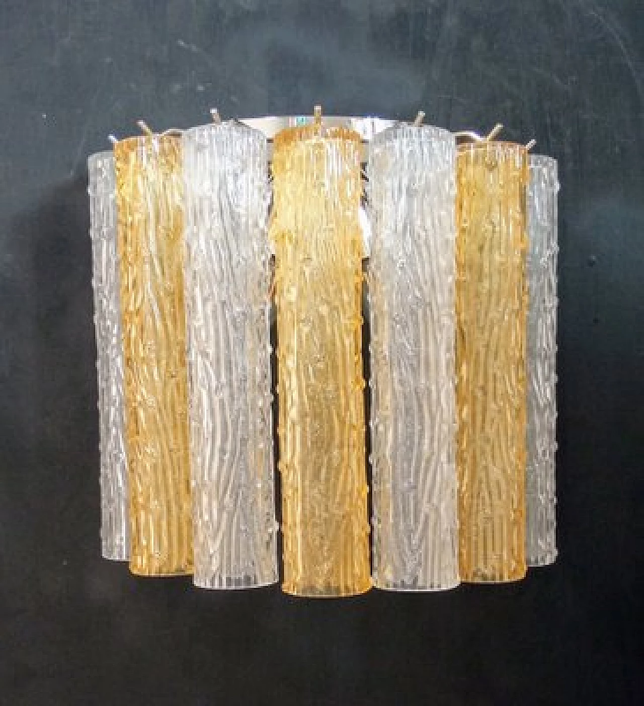 Coppia di applique in vetro di Murano bicolore di VeArt, anni '70 1