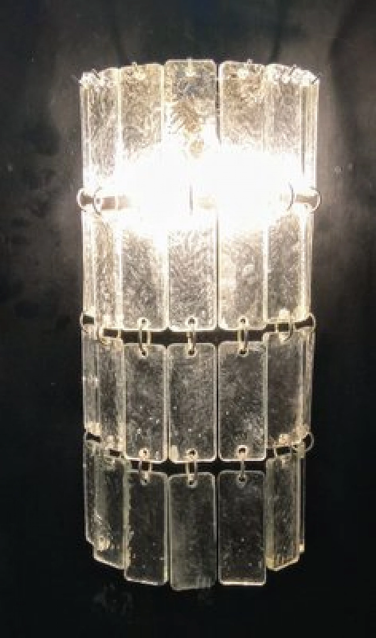 3 Applique in vetro di Murano trasparente di VeArt, anni '60 2