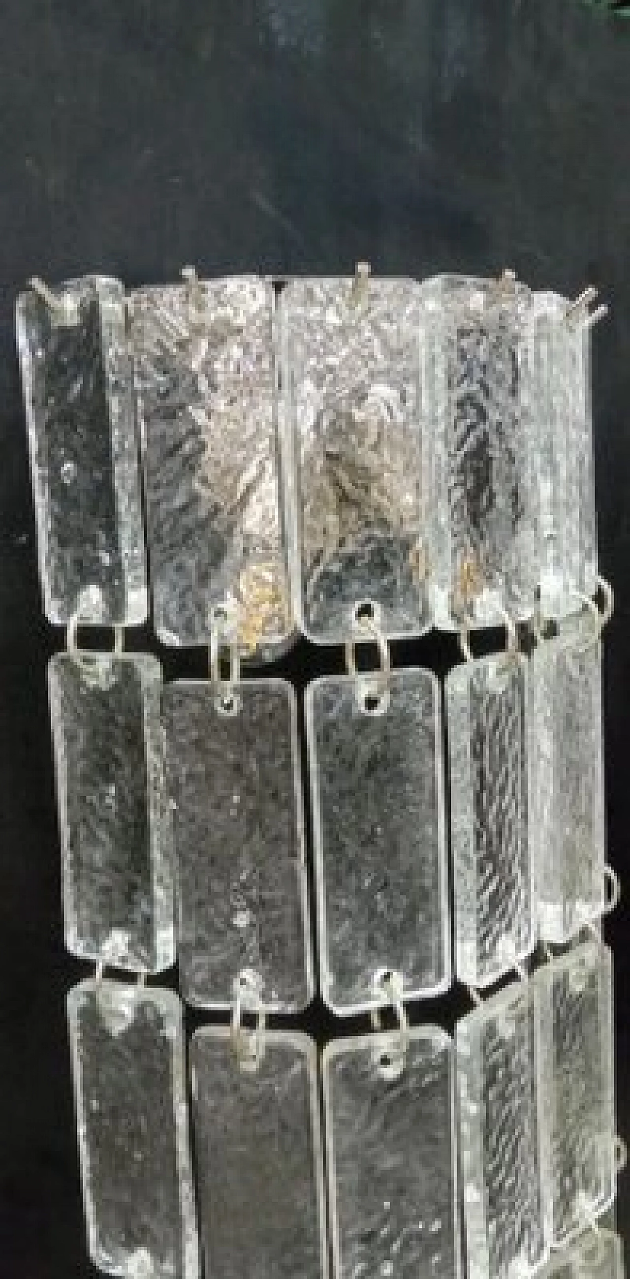 3 Applique in vetro di Murano trasparente di VeArt, anni '60 4