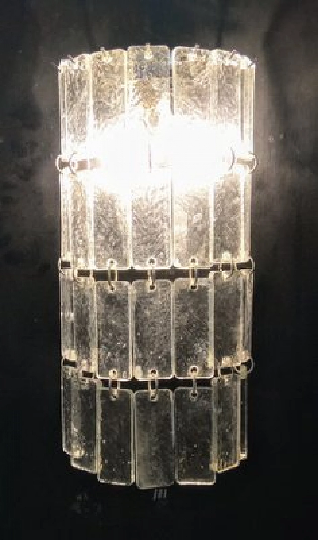 3 Applique in vetro di Murano trasparente di VeArt, anni '60 5
