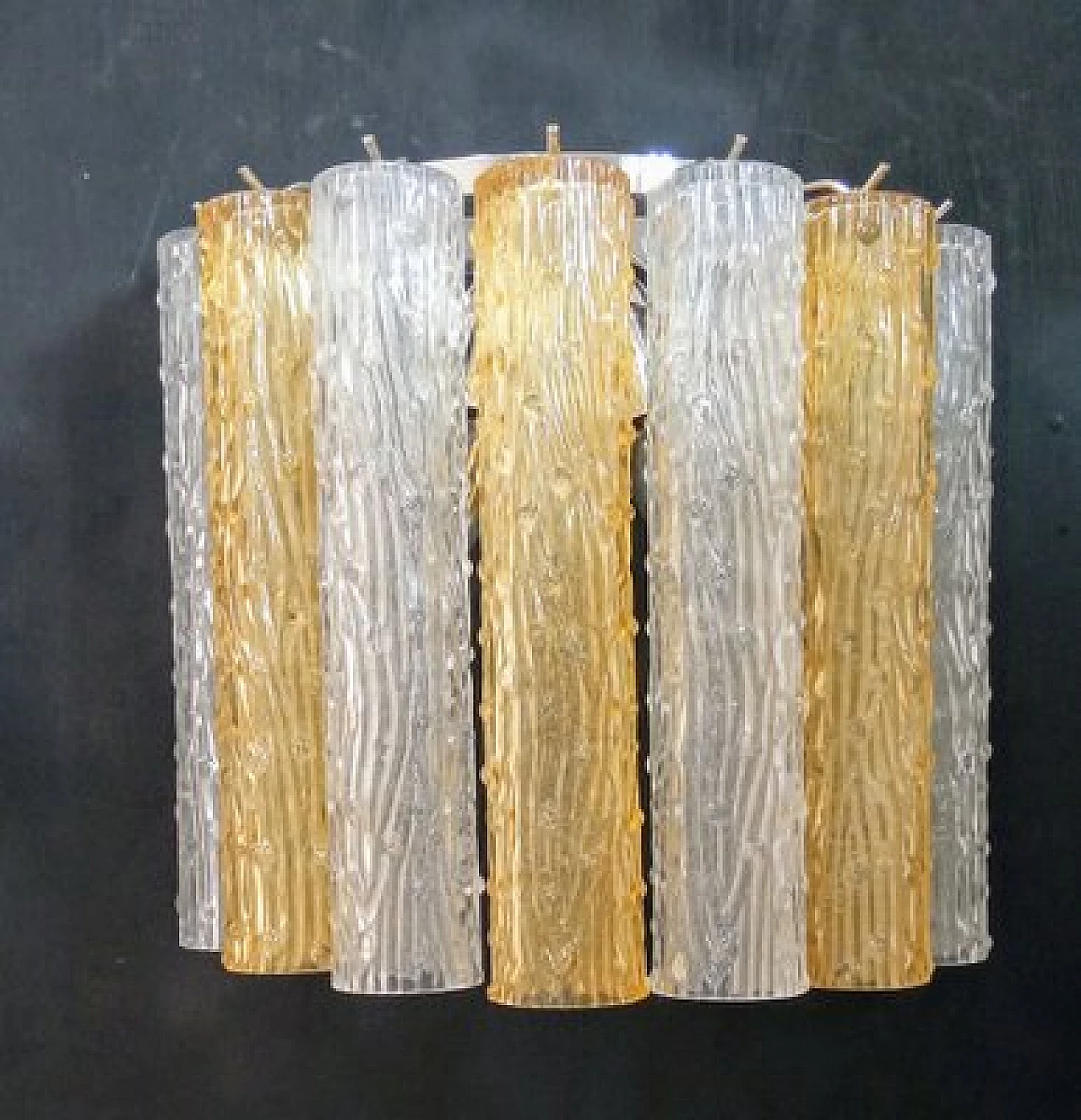 Coppia di applique in vetro di Murano bicolore di VeArt, anni '70 8