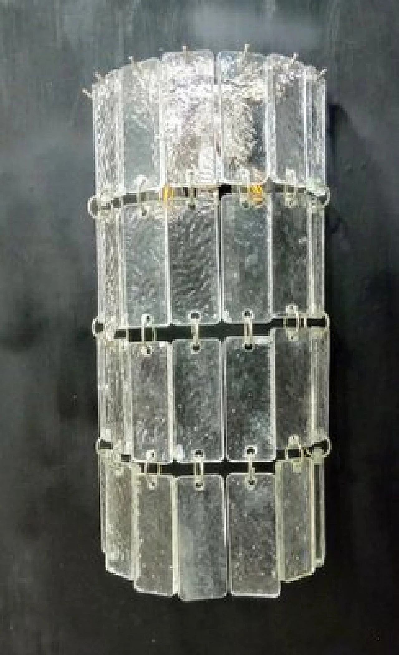 3 Applique in vetro di Murano trasparente di VeArt, anni '60 6