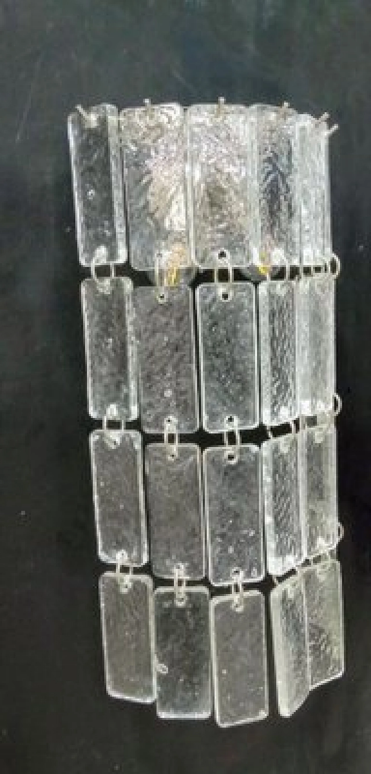 3 Applique in vetro di Murano trasparente di VeArt, anni '60 7