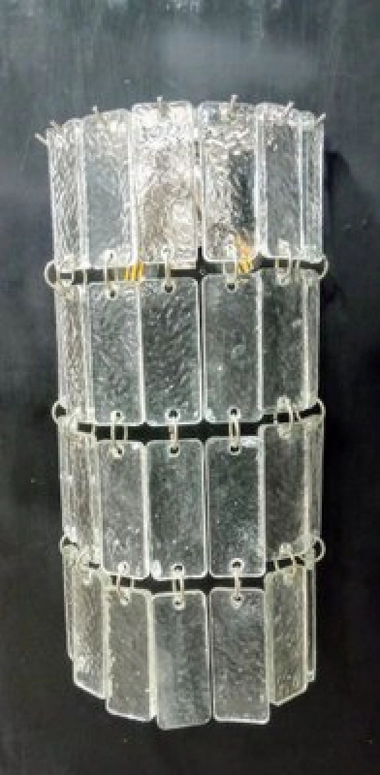 3 Applique in vetro di Murano trasparente di VeArt, anni '60 8