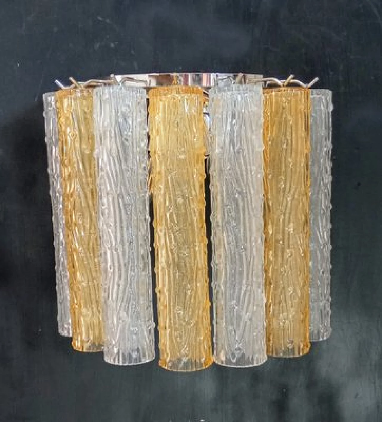 Coppia di applique in vetro di Murano bicolore di VeArt, anni '70 11