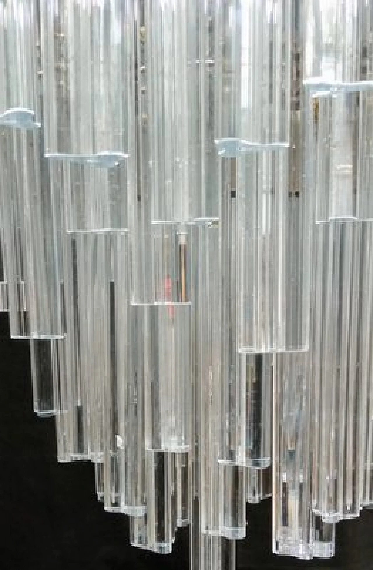 Transparent Murano glass chandelier by VeArt, 1970s 9