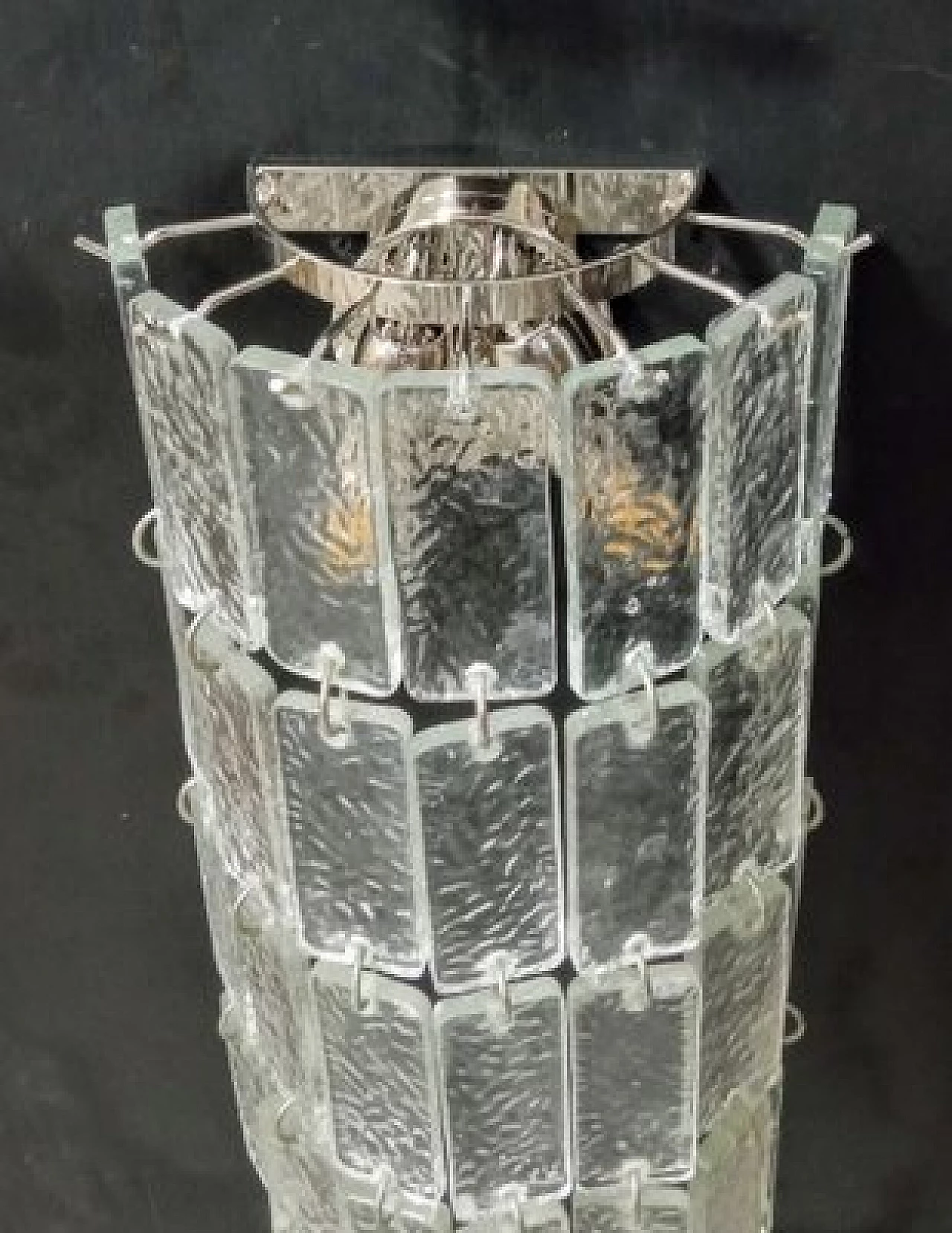 3 Applique in vetro di Murano trasparente di VeArt, anni '60 12