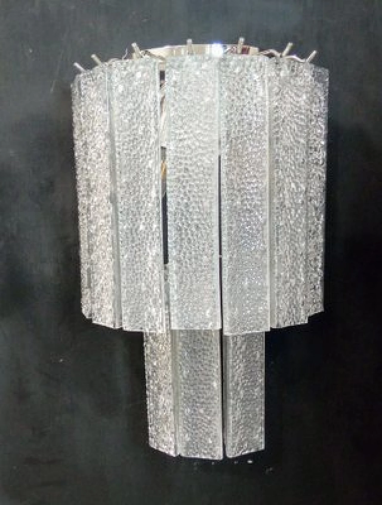 Coppia di applique in vetro di Murano trasparente di VeArt, anni '70 7