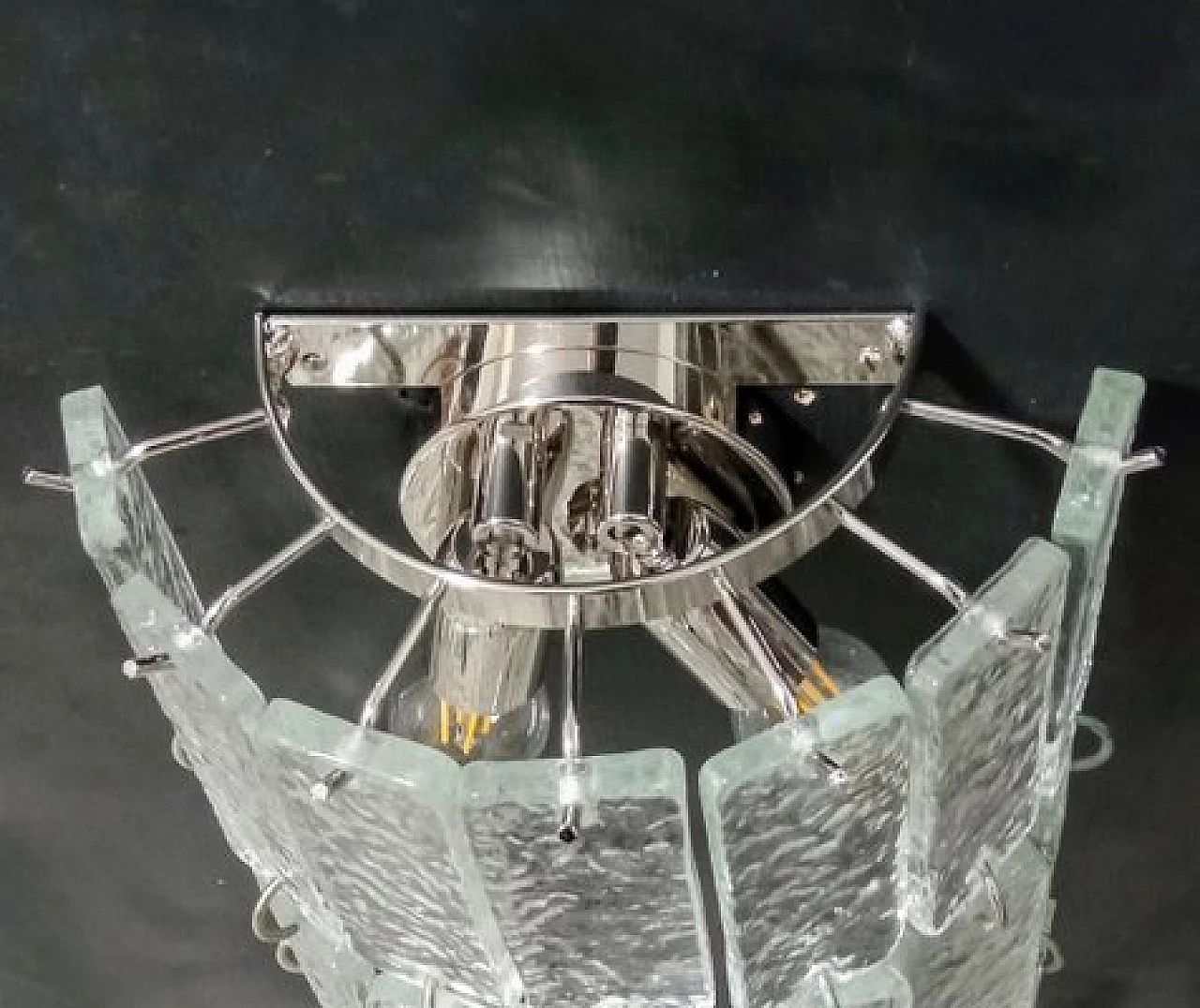 3 Wall lights in transparent Murano glass by VeArt, 1960s 16