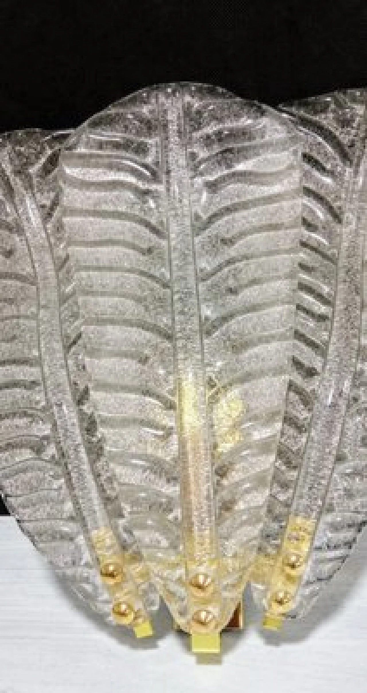 Coppia di applique in vetro di Murano e metallo, anni '80 3