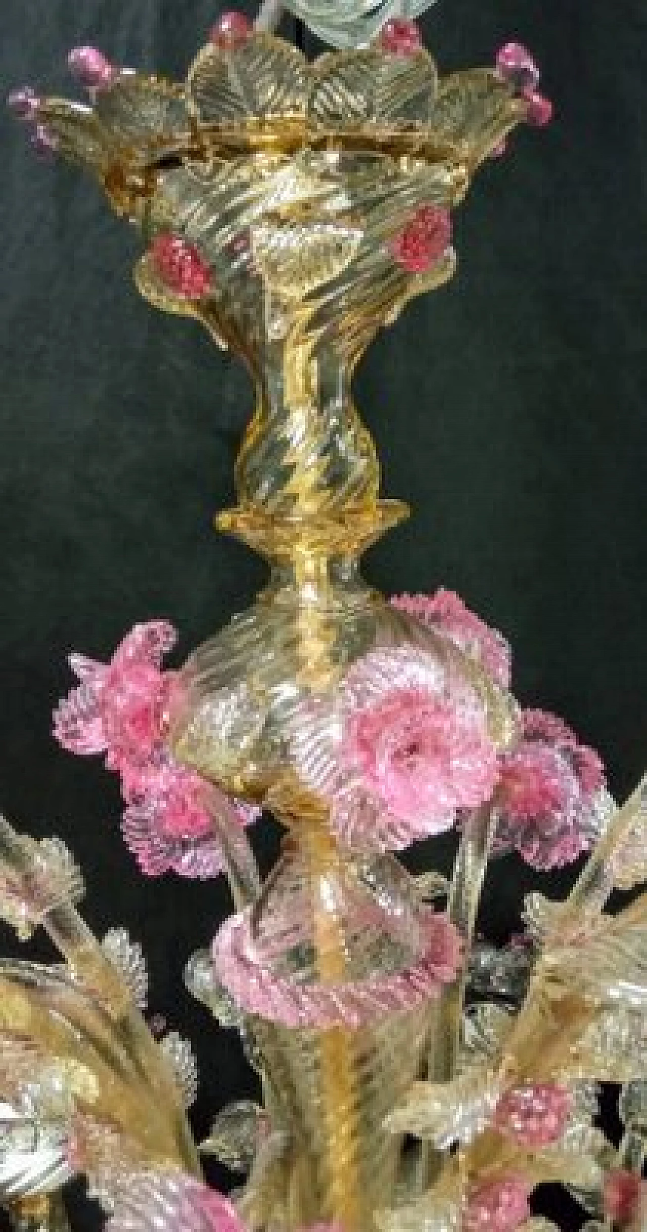 Lampadario in vetro di Murano colorato di Galliano Ferro, anni '80 3