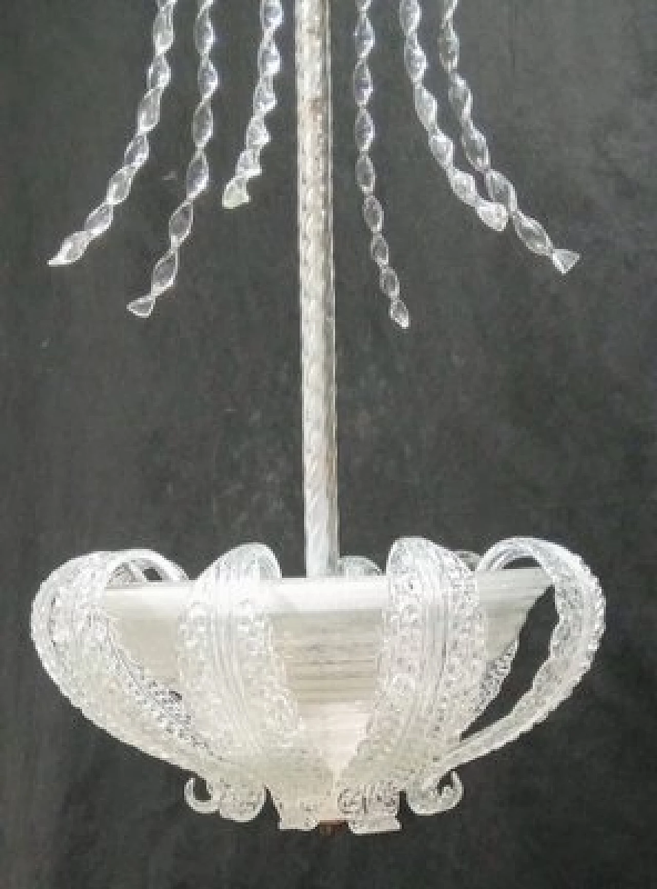 Pulegoso glass chandelier by Barovier & Toso, 1940s 3