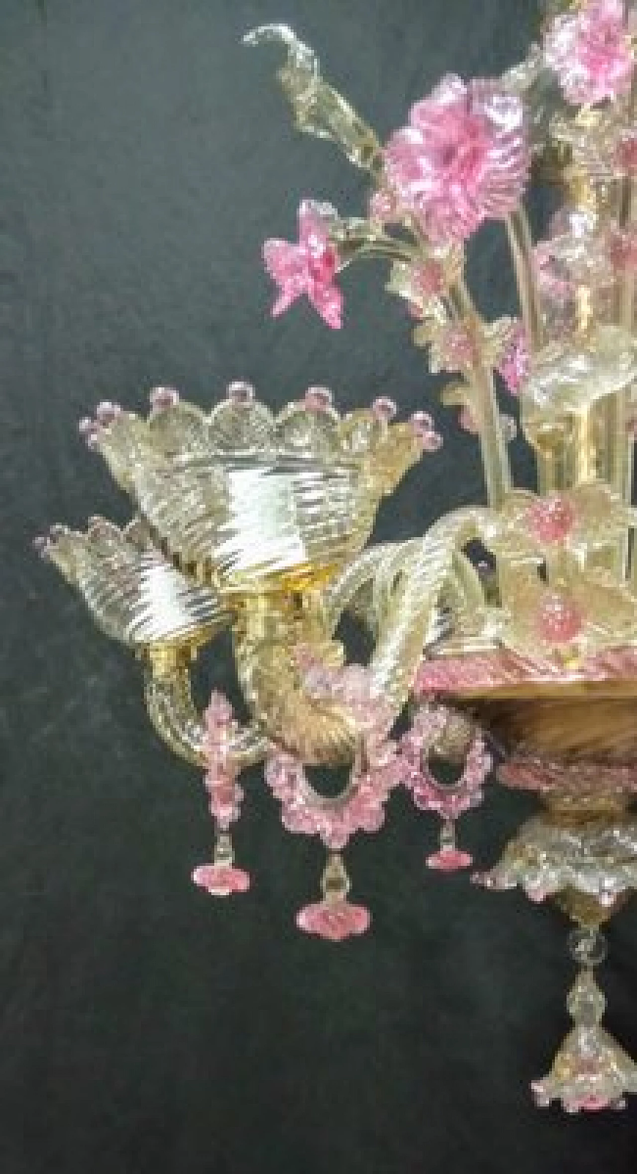 Lampadario in vetro di Murano colorato di Galliano Ferro, anni '80 6