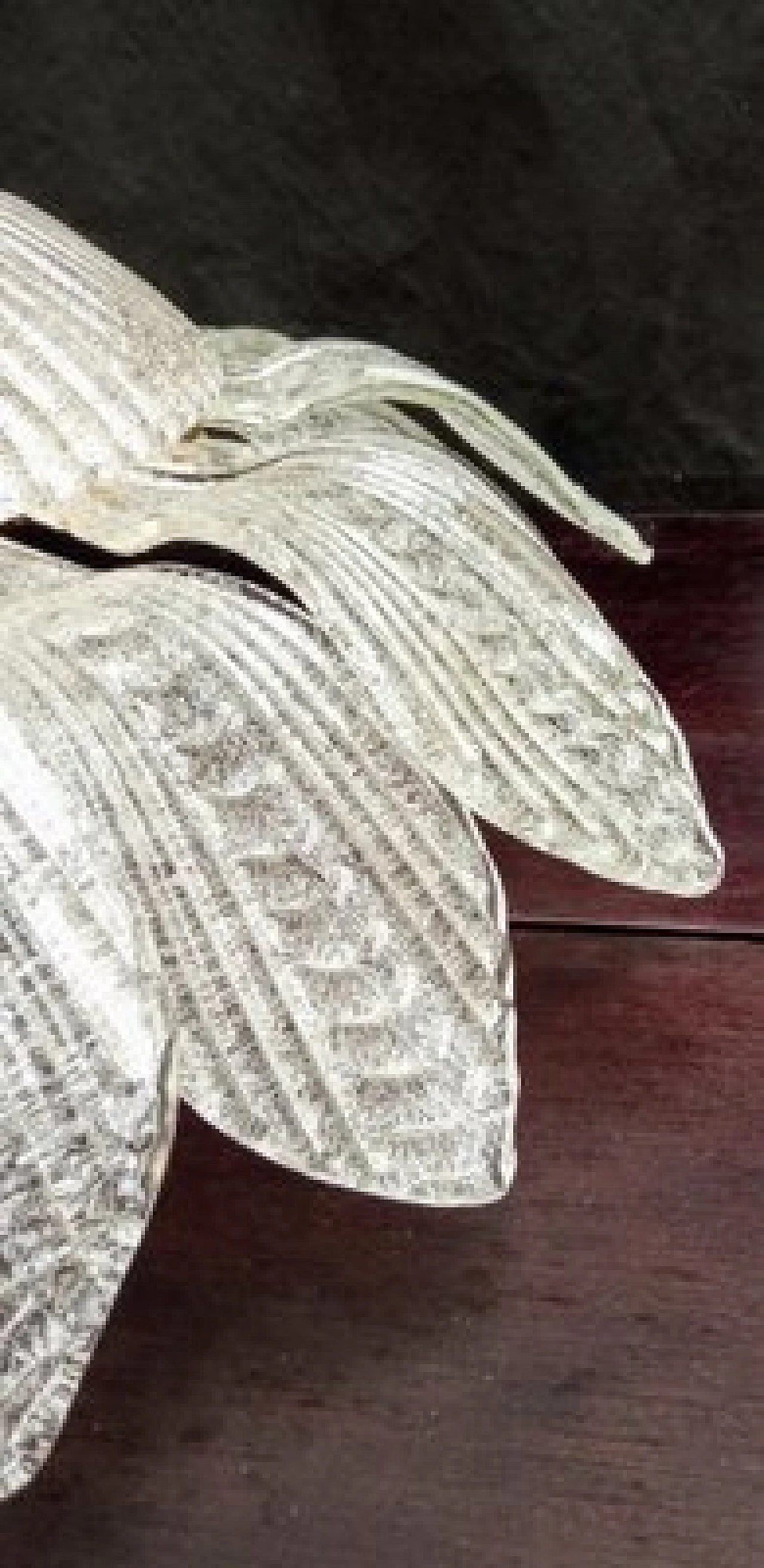 Plafoniera a fiore in vetro di Murano trasparente, anni '80 6