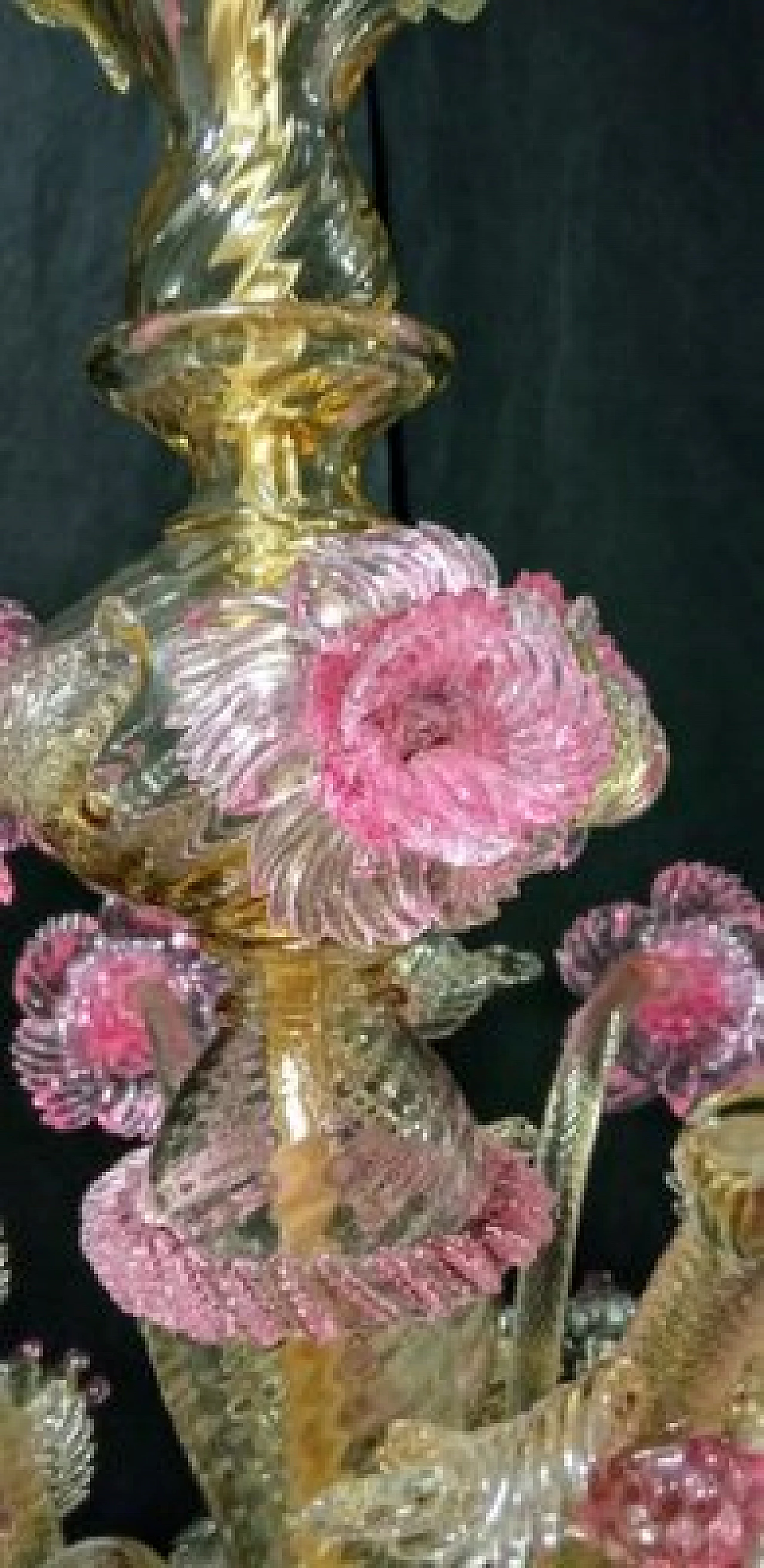 Lampadario in vetro di Murano colorato di Galliano Ferro, anni '80 7