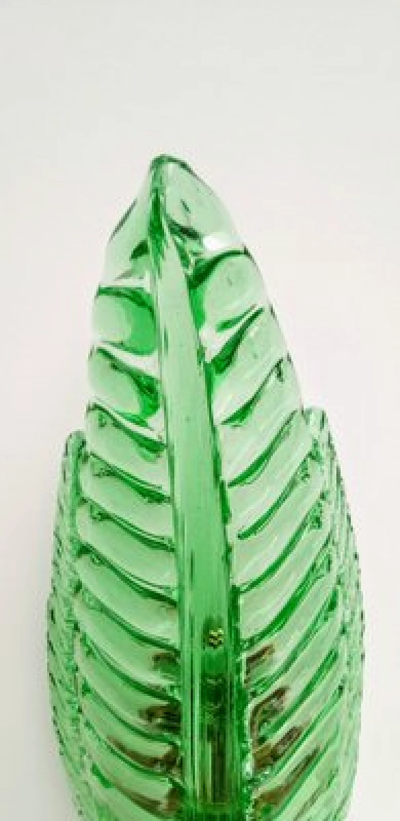 3 Applique foglia in vetro verde di Barovier & Toso, anni '50 10