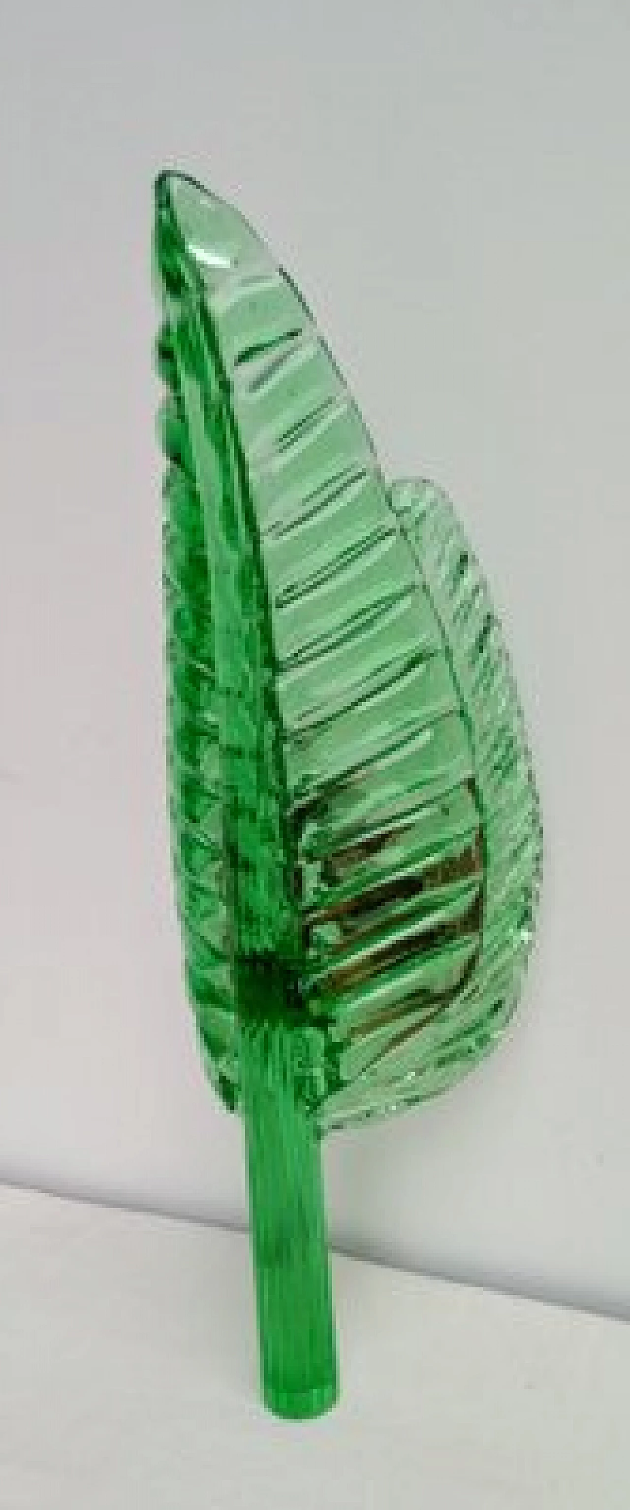 3 Applique foglia in vetro verde di Barovier & Toso, anni '50 12