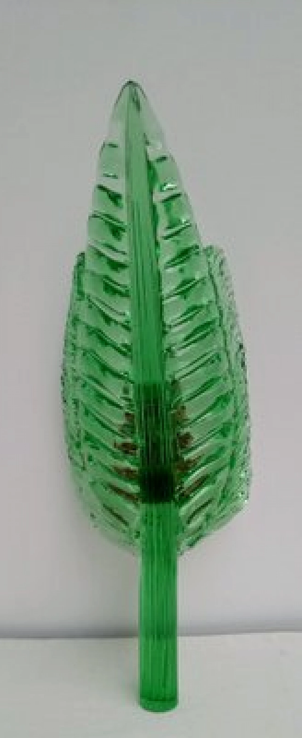 3 Applique foglia in vetro verde di Barovier & Toso, anni '50 13