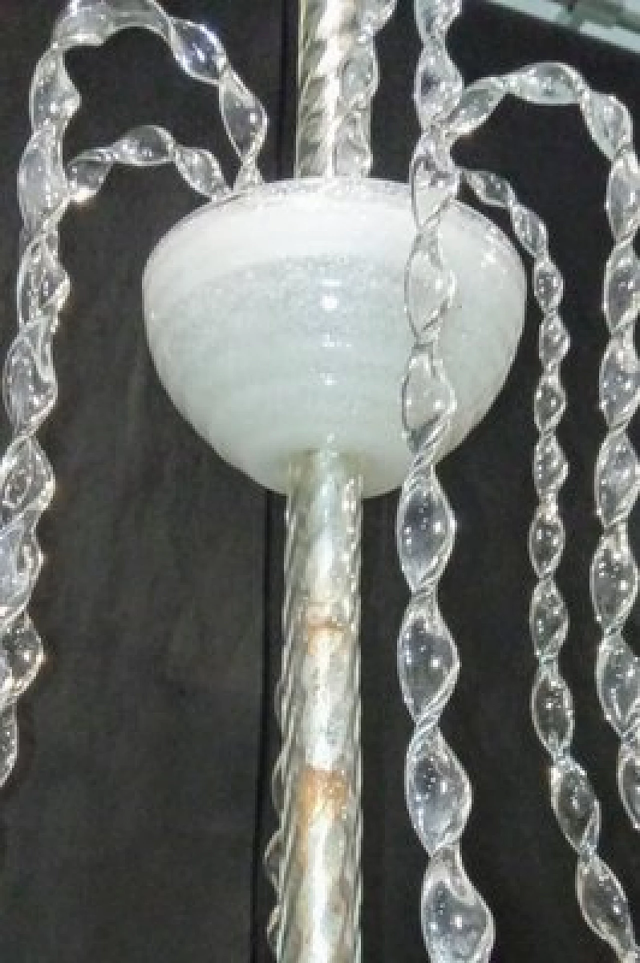 Lampadario in vetro pulegoso di Barovier & Toso, anni '40 12