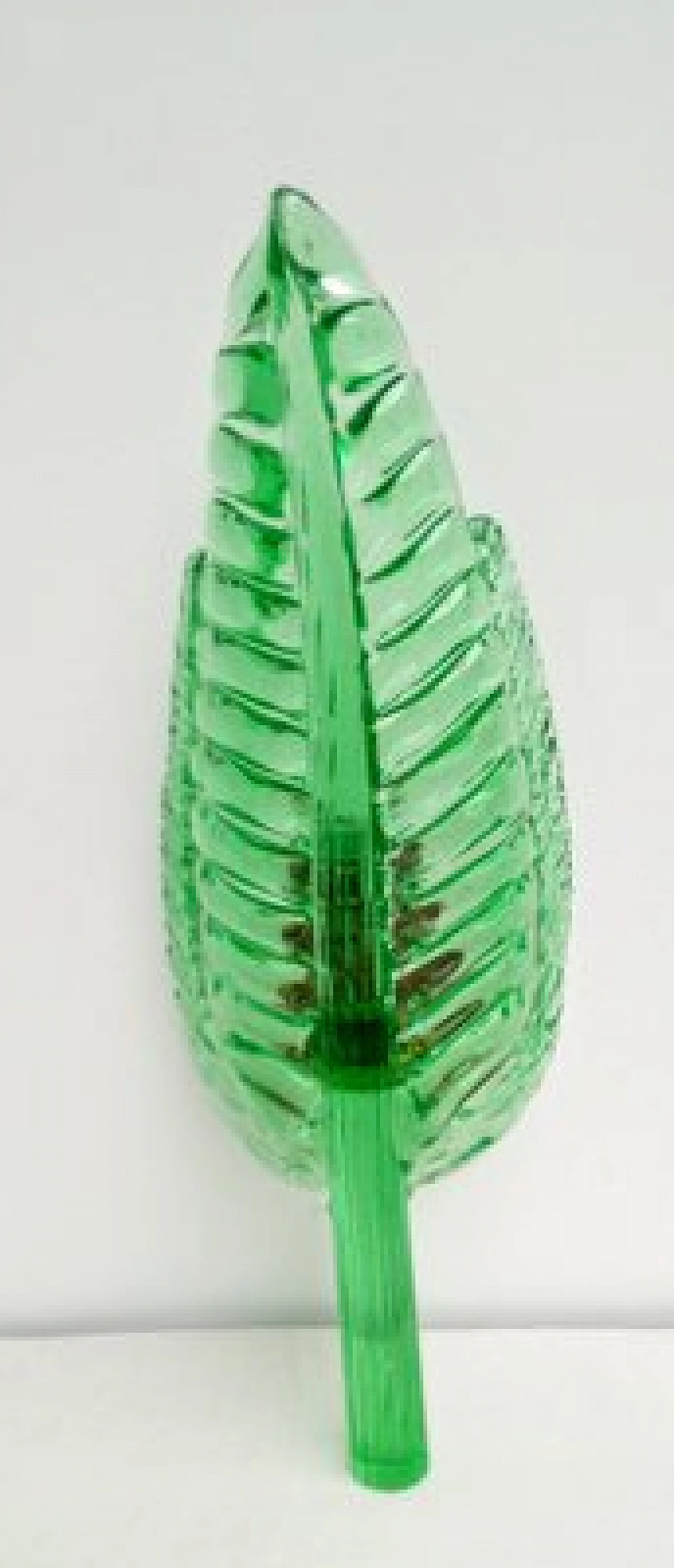3 Applique foglia in vetro verde di Barovier & Toso, anni '50 14