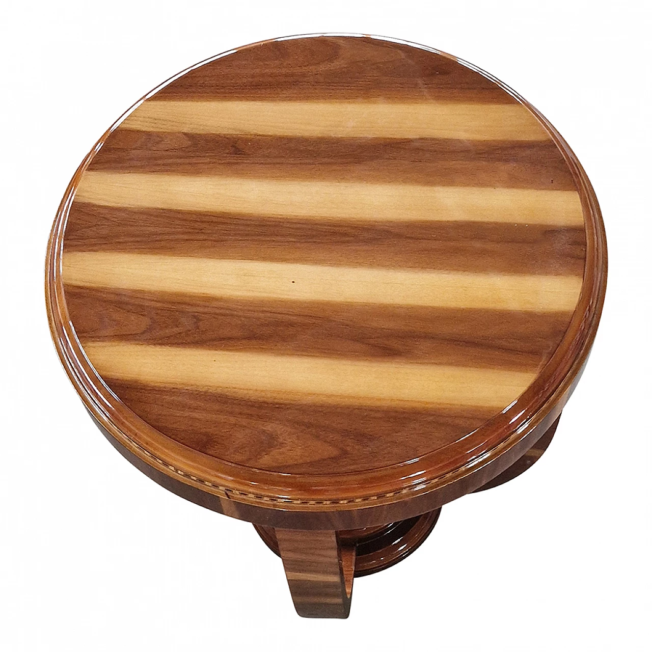 Round coffee table veneered in rosewood, 1980s 4