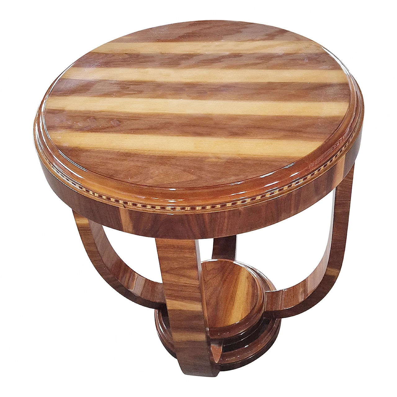 Round coffee table veneered in rosewood, 1980s 5