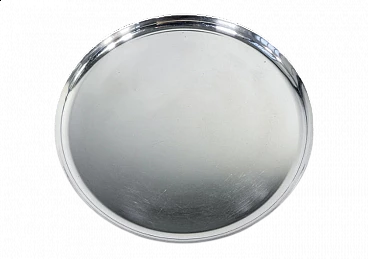 Round silver-plated metal tray by Christofle, 1980s