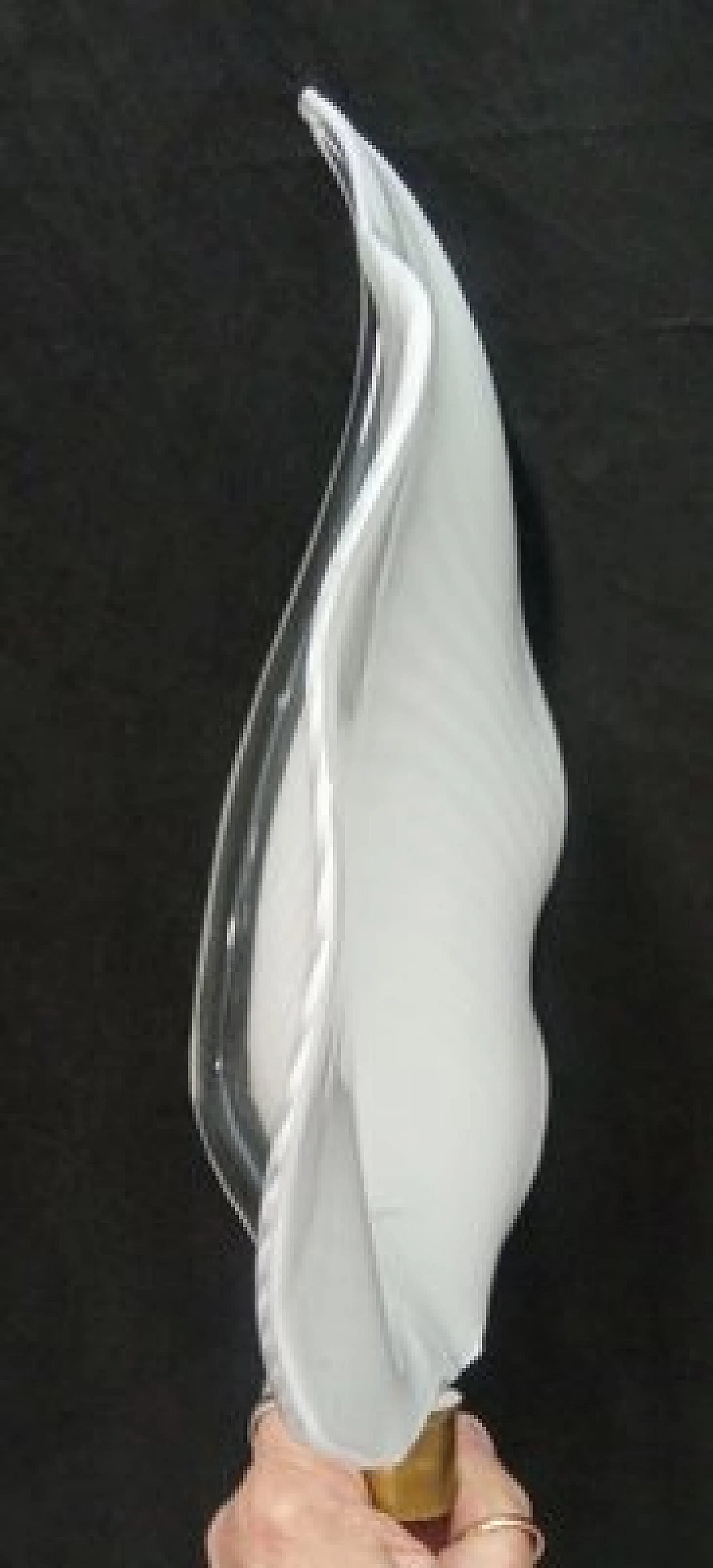 Murano glass and brass leaf wall light by Franco Luce, 1970s 3