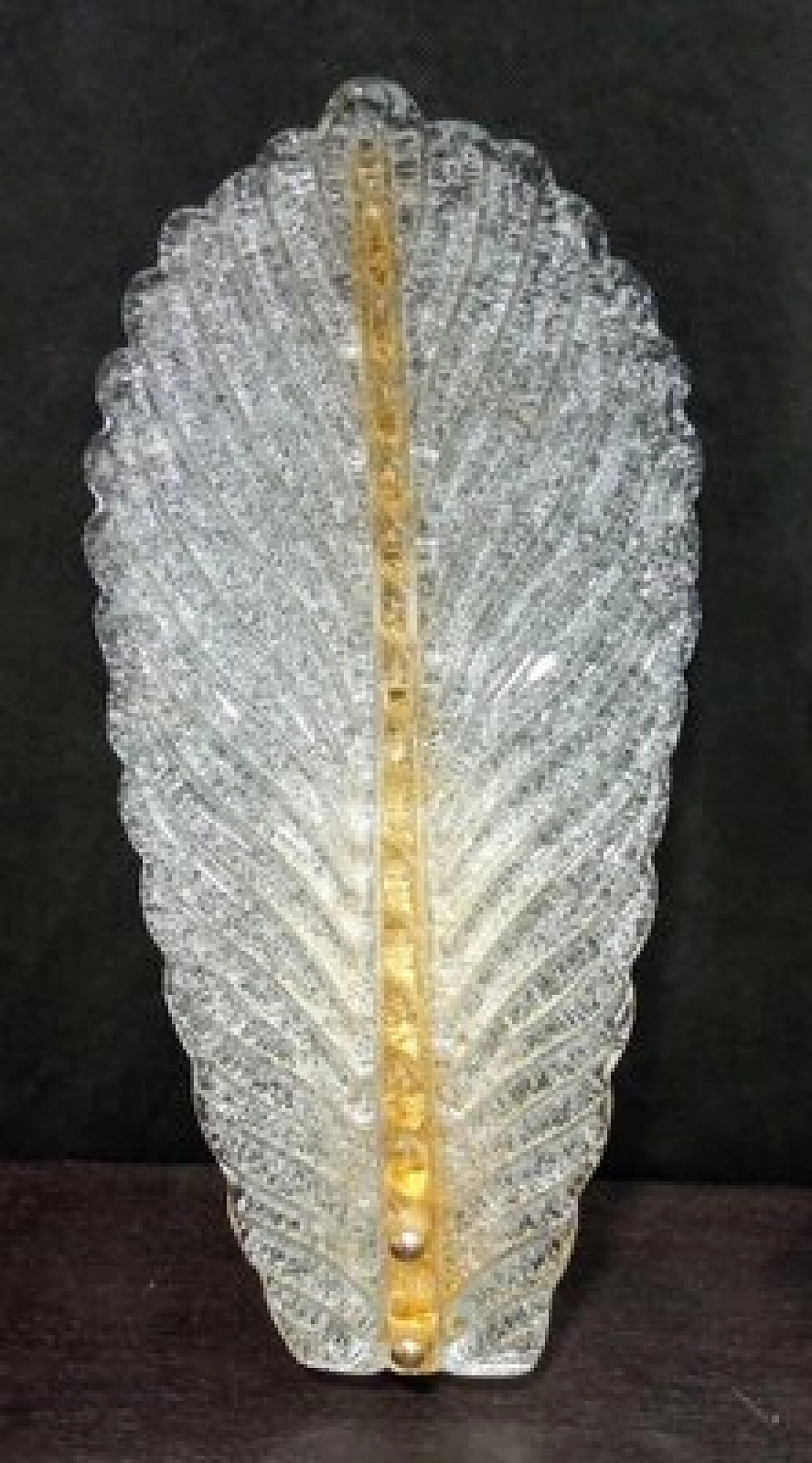 Pair of dew effect Murano glass and metal wall lights 6